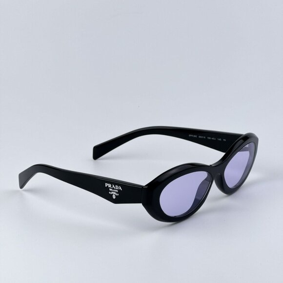 Prada PR26ZS 16K40J BRAND NEW Sunglasses Black Violet Oval Women main image 4